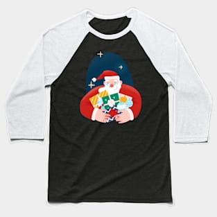 Merry Christmas_Santa Claus_Holidays_Gifts Baseball T-Shirt